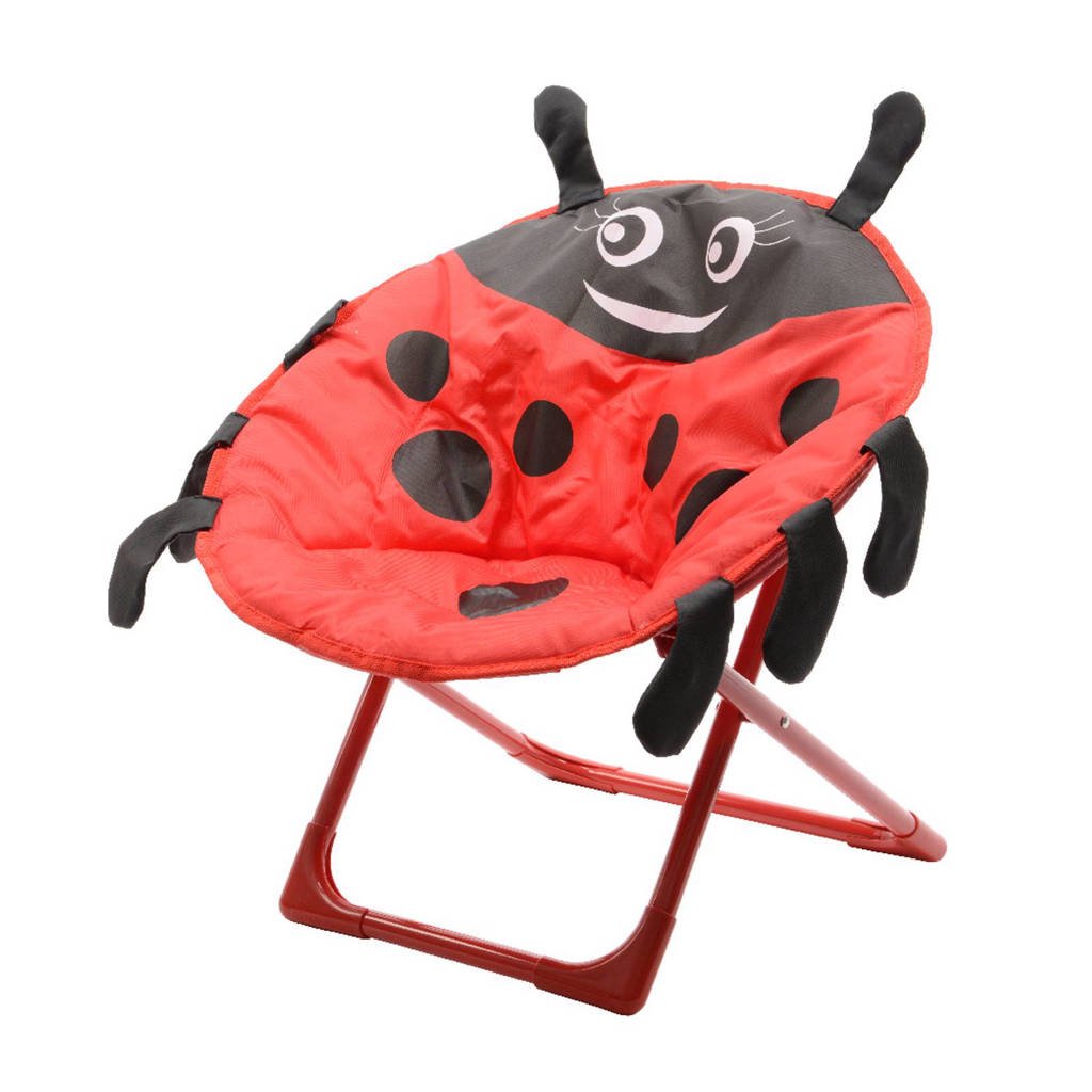Decoris Kinder tuinstoel lieveheersbeestje, Rood