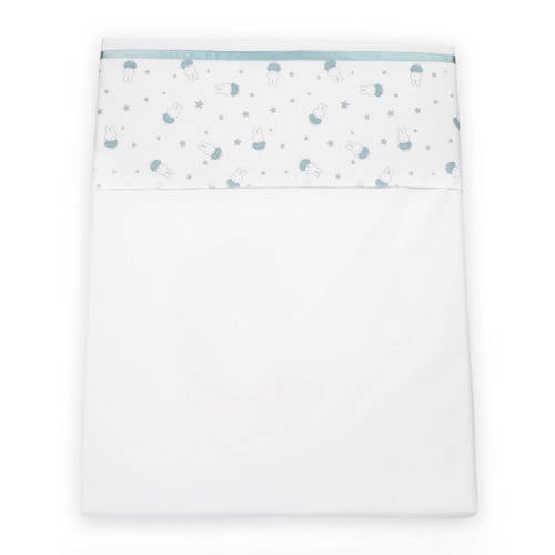 Nijntje Ledikantlaken 100X150 Cm Wit Met Jade nijntje kopen in de aanbieding