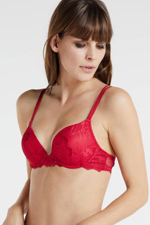 voorgevormde push-up bh Anna rood