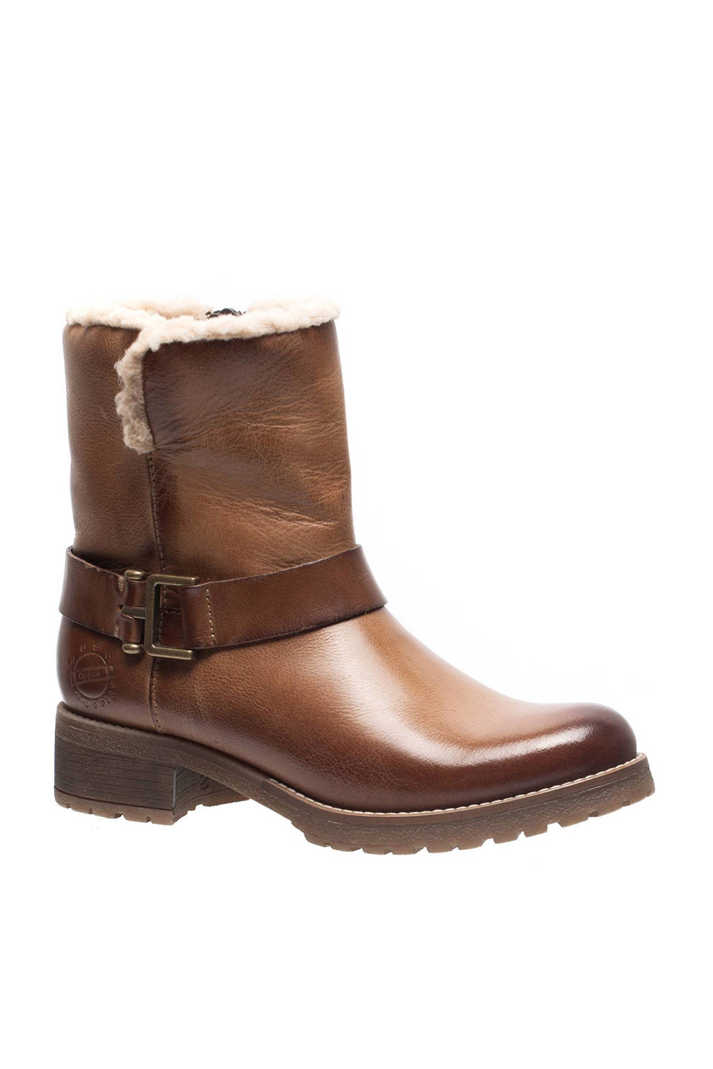 Hush Puppies gevoerde leren enkellaarzen, Bruin