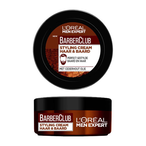 Wehkamp L'Oréal Paris Men Expert BarberClub Beard & Hair Styling Cream gezichtsgel - 75 ml aanbieding