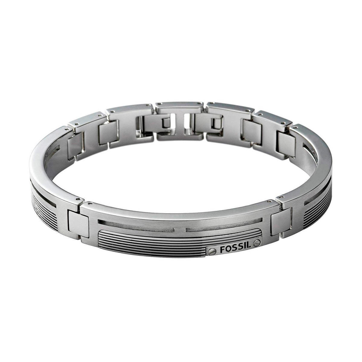 chef mooi Montgomery Fossil armband JF84476040 zilver | wehkamp