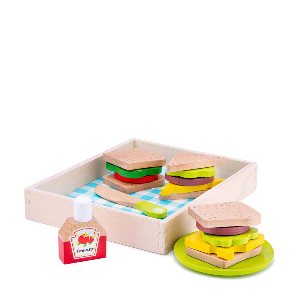 wenselijk Correlaat Panter New Classic Toys houten sandwich set | wehkamp