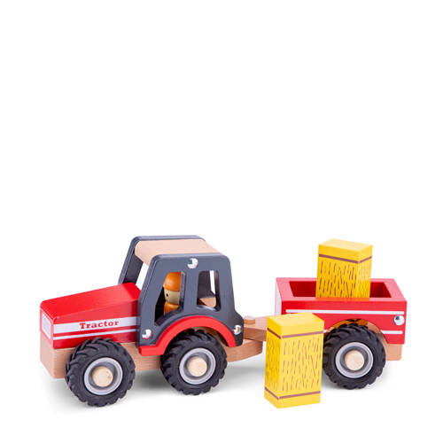 New Classic Toys Houten Tractor Met Hooibalen new classic toys kopen in de aanbieding