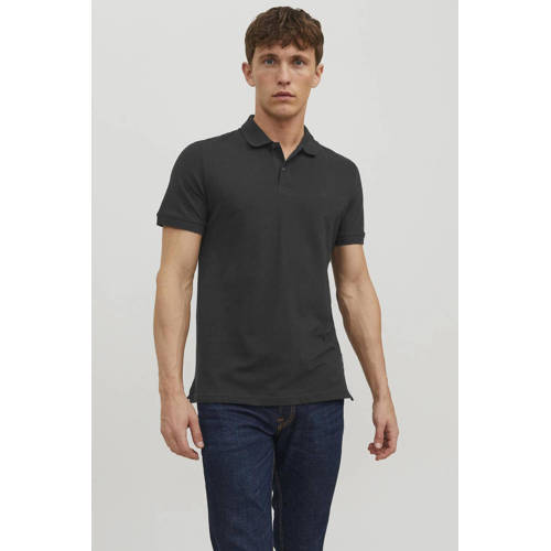 JACK & JONES ESSENTIALS slim polo zwart afbeelding