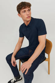 thumbnail: JACK & JONES ESSENTIALS slim polo donkerblauw