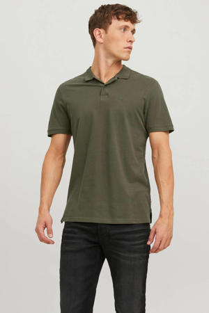 slim polo olijfgroen