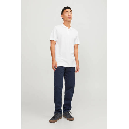 JACK & JONES ESSENTIALS slim polo wit afbeelding
