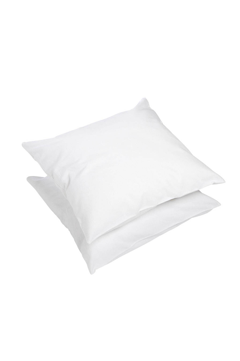 whkmp's own Molton kussenslopen (60x70 cm) (set van 2), Wit