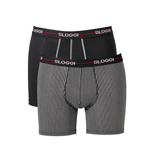 Sloggi Men Start Boxershort Set Van 2 Zwartwit sloggi kopen in de aanbieding