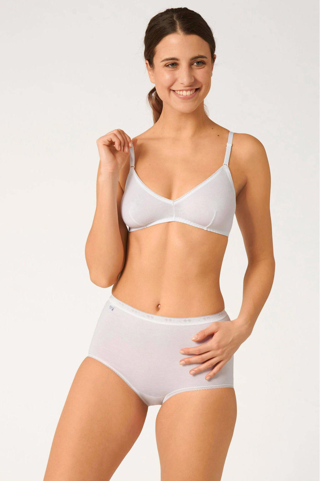 sloggi Basic+ maxislip (set van 4) wit