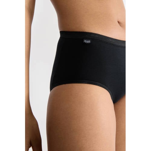sloggi Basic+ midislip (set van 4) zwart afbeelding