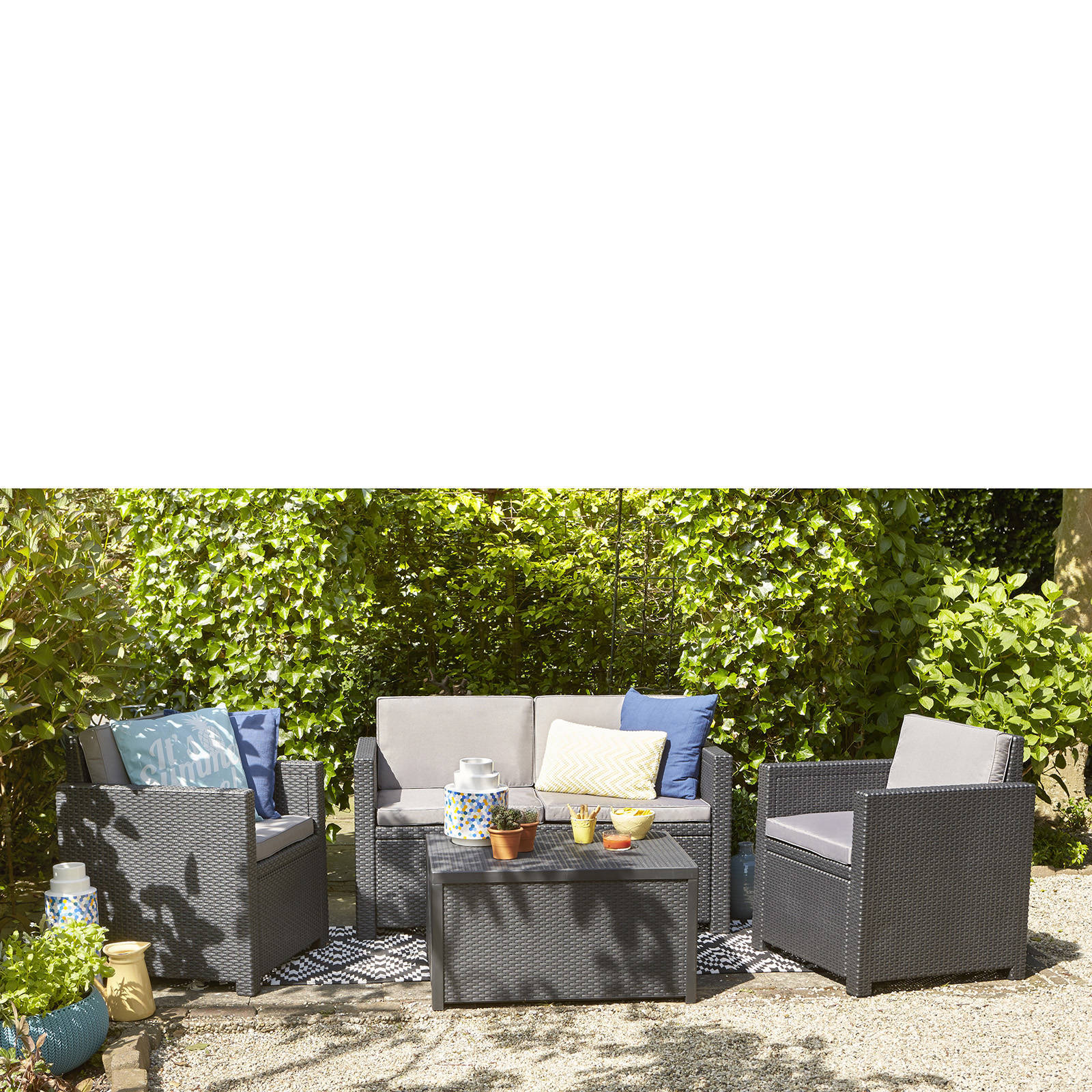 Allibert loungeset Monaco | wehkamp Allibert Monaco Loungeset met kussenbox
