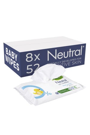 babydoekjes Parfumvrij - 8 x 52 stuks