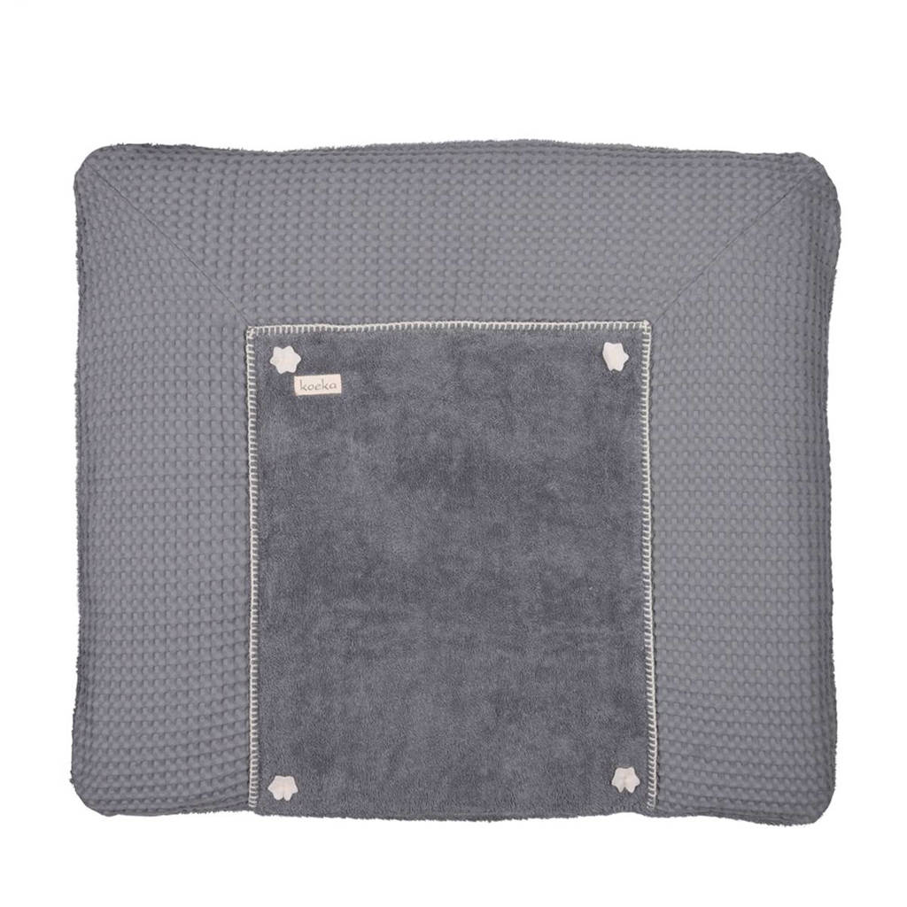 Koeka Bonn aankleedkussenhoes 90 x 78 cm steel grey, Steel grey