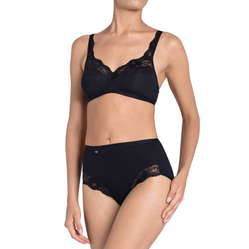 sloggi Romance maxislip met kant zwart afbeelding