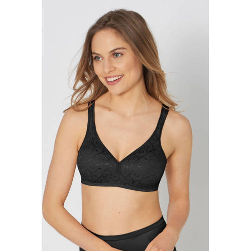 Triumph niet-voorgevormde bh zonder beugel Elegant Cotton zwart afbeelding