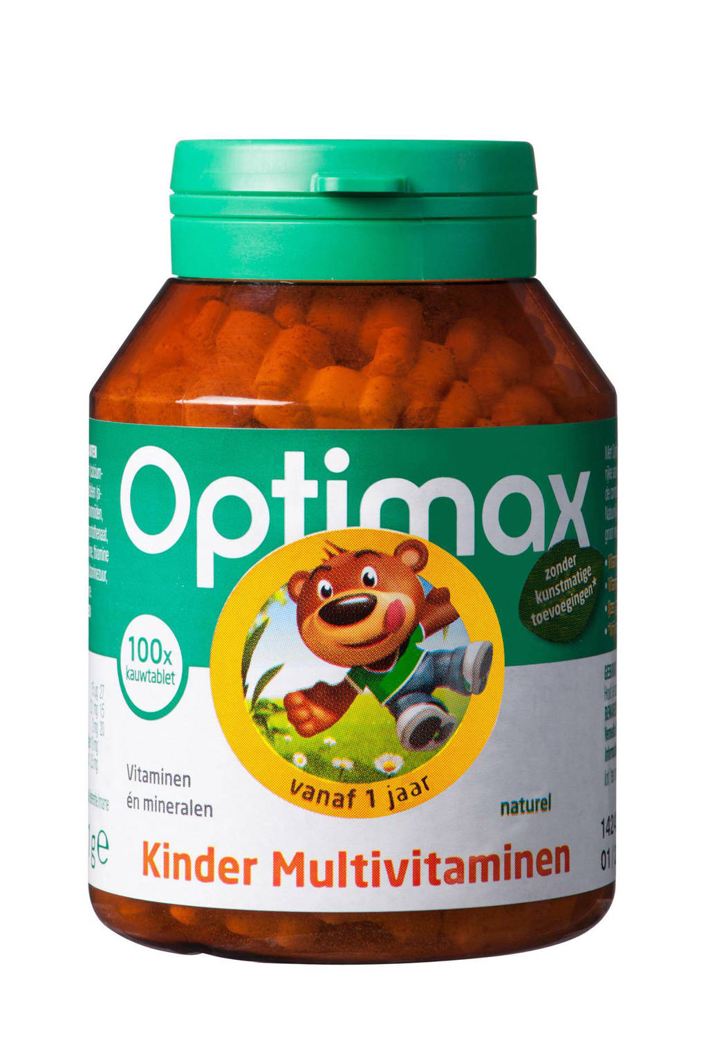 Optimax Kinder Multi Naturel - 100 kauwtabletten, 100 stuks, Neutraal