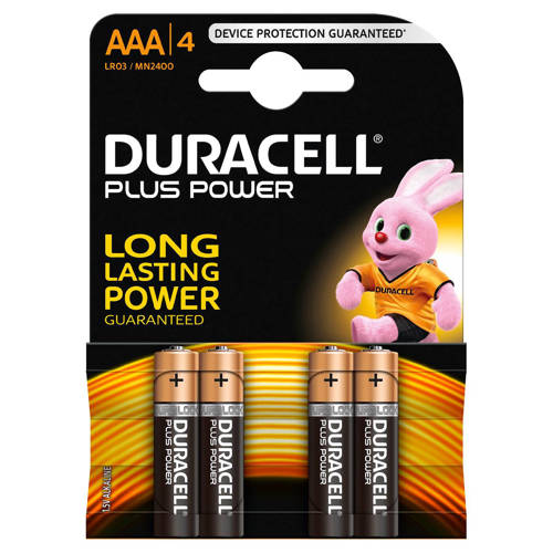 Duracell Plus Power Aaa Alkalinebatterijen 4 Pack duracell kopen in de aanbieding