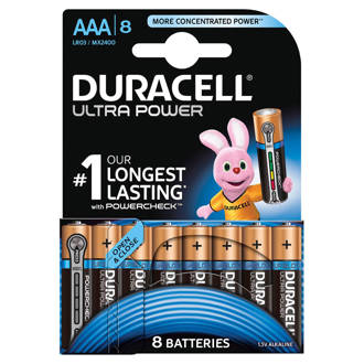 Ultra Power AAA alkalinebatterijen 8-pack
