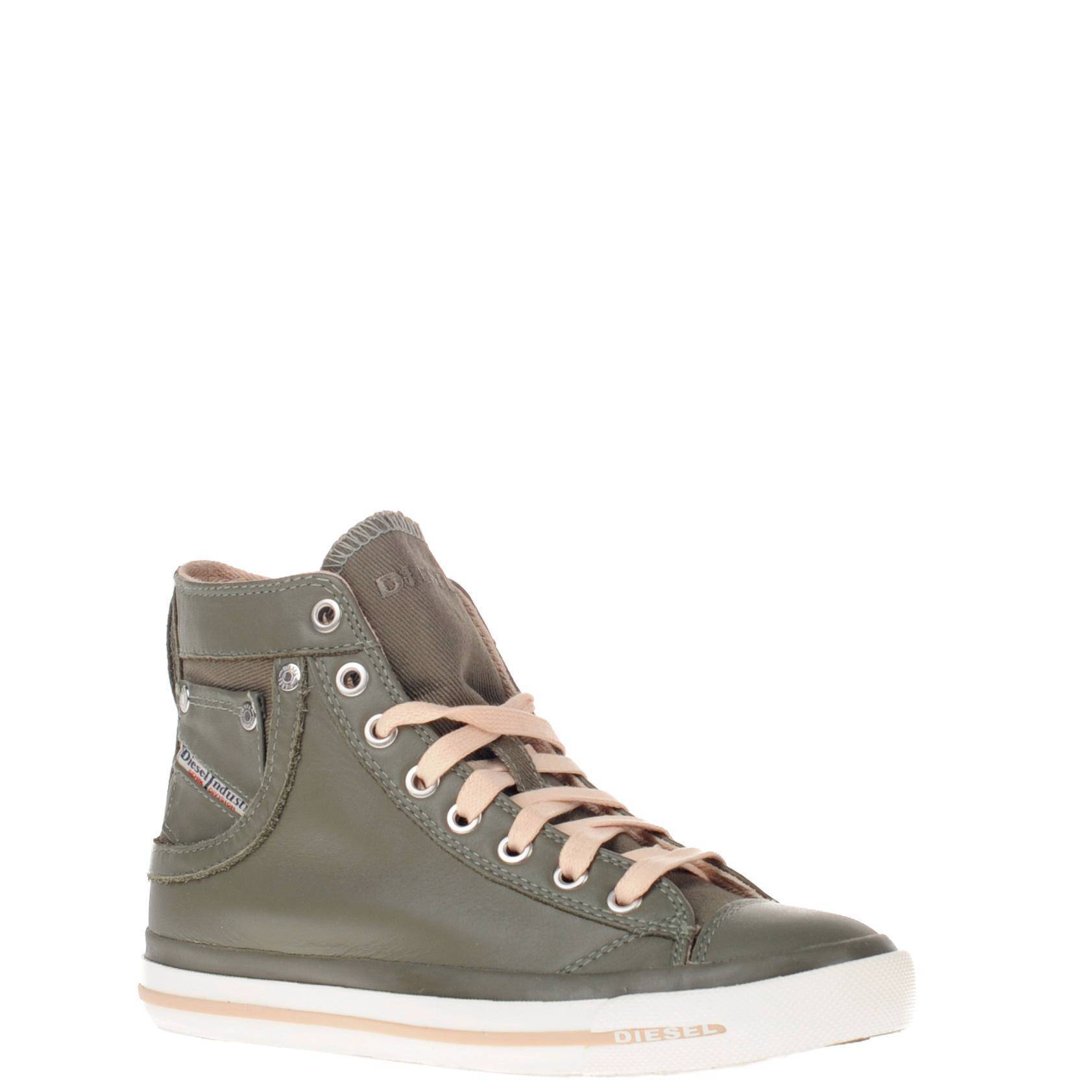 Diesel S-DVELOWS hoge leren sneakers zwart - Schoenen.nl