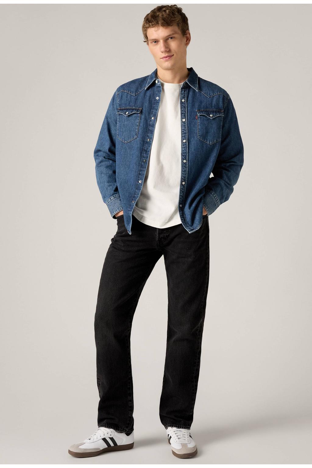Levi's 501 straight leg jeans black