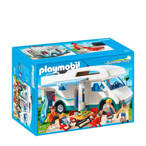 Playmobil Summer Fun Grote Familie Camper 6671 playmobil kopen in de aanbieding