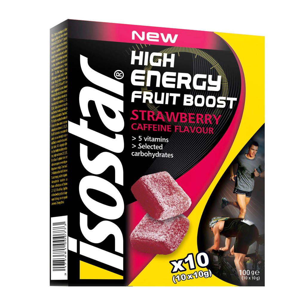 Isostar High Energy Booster Strawberrry - 1 pak met 10 stuks (10x10g)