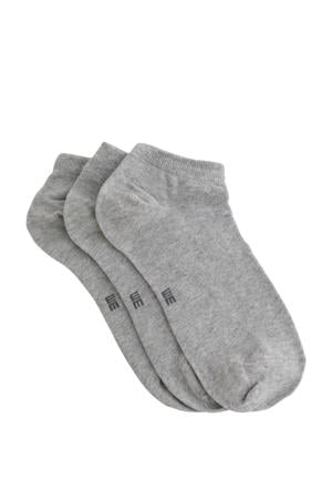 sneakersokken - grijs melange (set van 3)