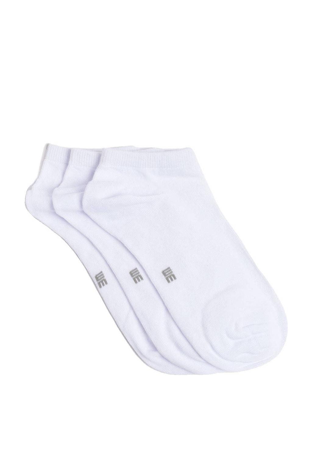 WE Fashion sneakersokken - wit (set van 3)