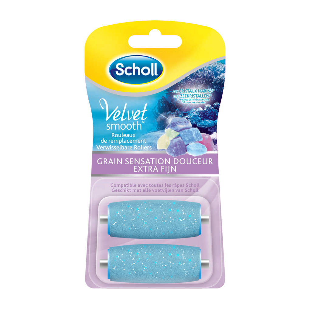 Scholl Velvet Smooth verwisselbare roller met zee kristallen - 1 stuks