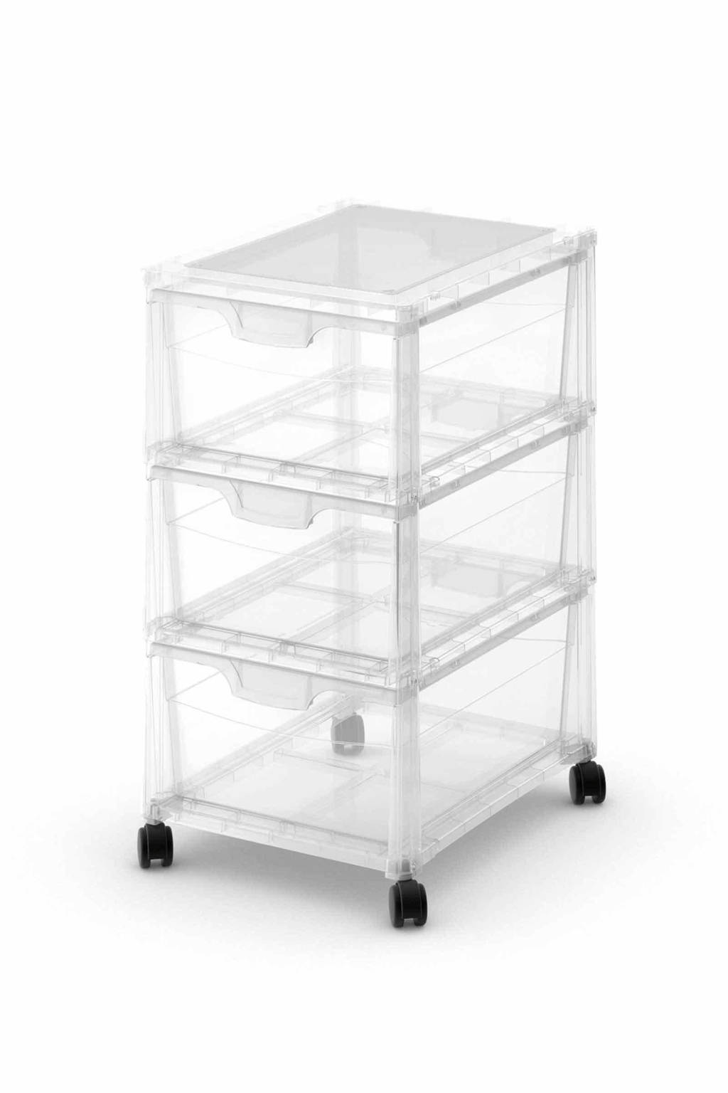 Kis opbergboxen Spider Tower 23, Transparant