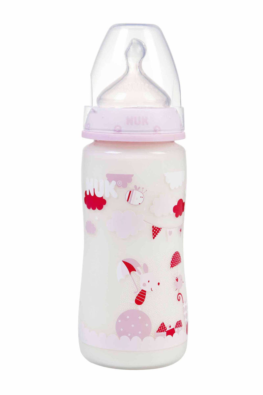 NUK First Choice Plus voedingsfles 300 ml roze, Roze