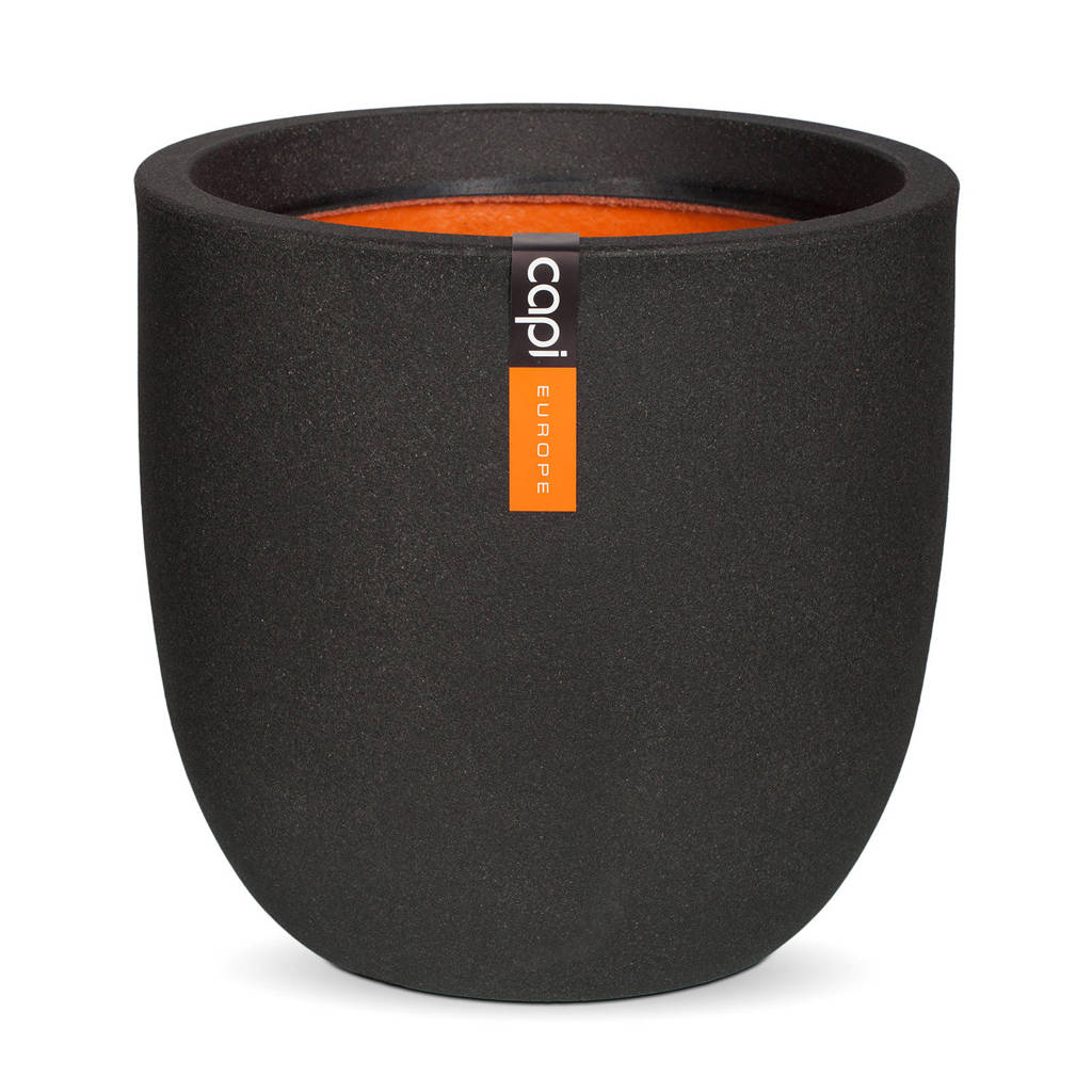 Capi bloempot bol Urban Smooth (d43xh41 cm), Zwart
