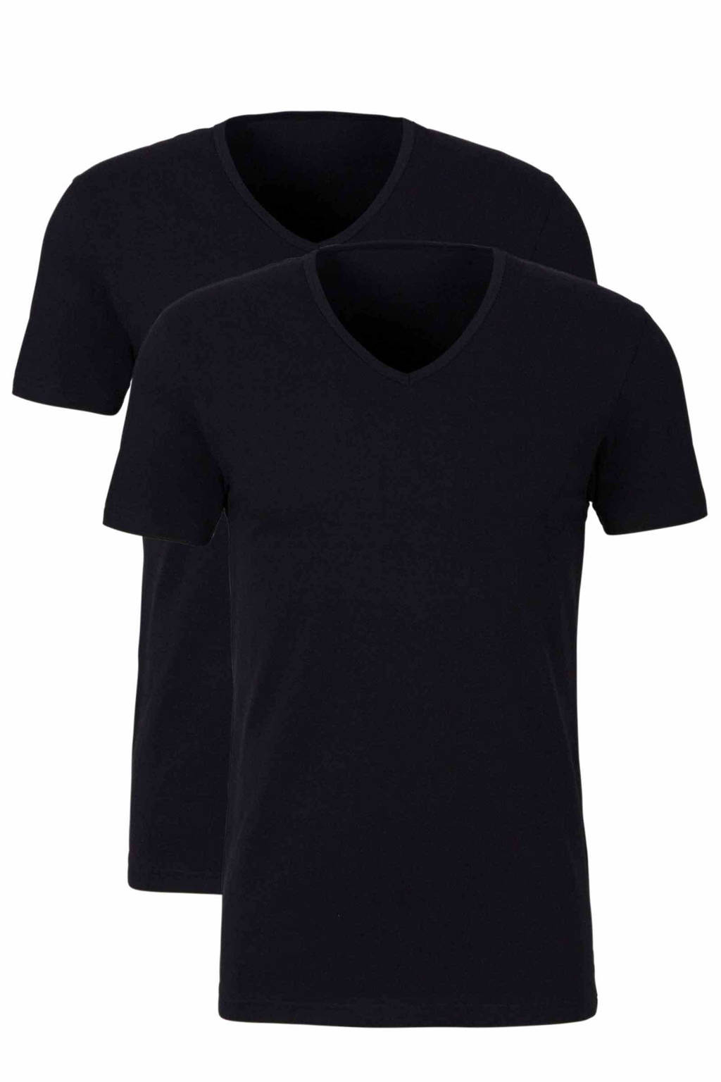 whkmp's own T-shirt (set van 2) zwart, Zwart