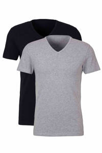 whkmp's own T-shirt (set van 2) zwart/grijs, Zwart/grijs