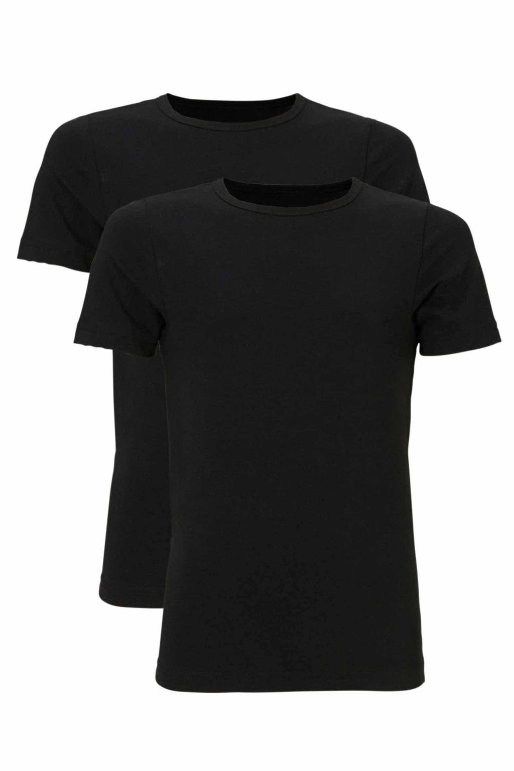 Set van 2 zwarte jongens whkmp's own T-shirt van katoen met korte mouwen en ronde hals