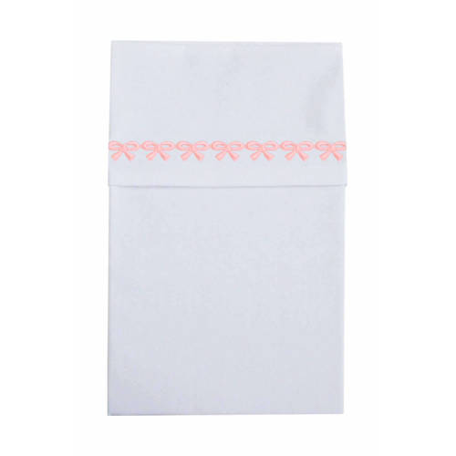 Cottonbaby Ledikantlaken Met Strikjesband Roze cottonbaby kopen in de aanbieding
