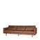 WOOOD leren 3-zitsbank Rodeo - cognac