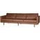 WOOOD Rodeo Bank 3-Zits - Eco-leder - Zwart - 85x277x86