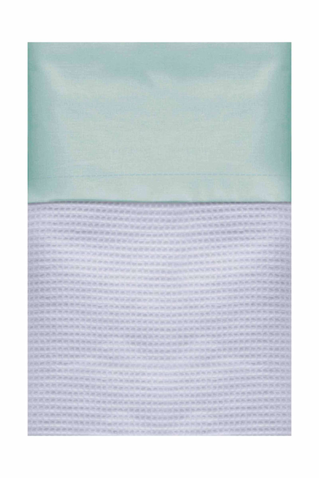 Cottonbaby ledikantlaken mintgroen/wit, Mintgroen/wit