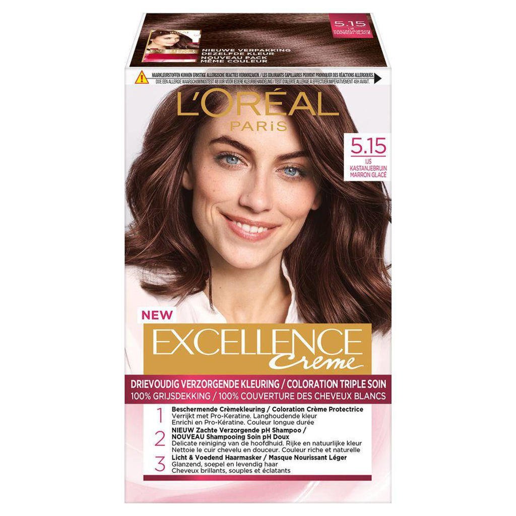 L'Oréal Paris Excellence Crème haarkleuring - 5.15 IJs Kastanjebruin