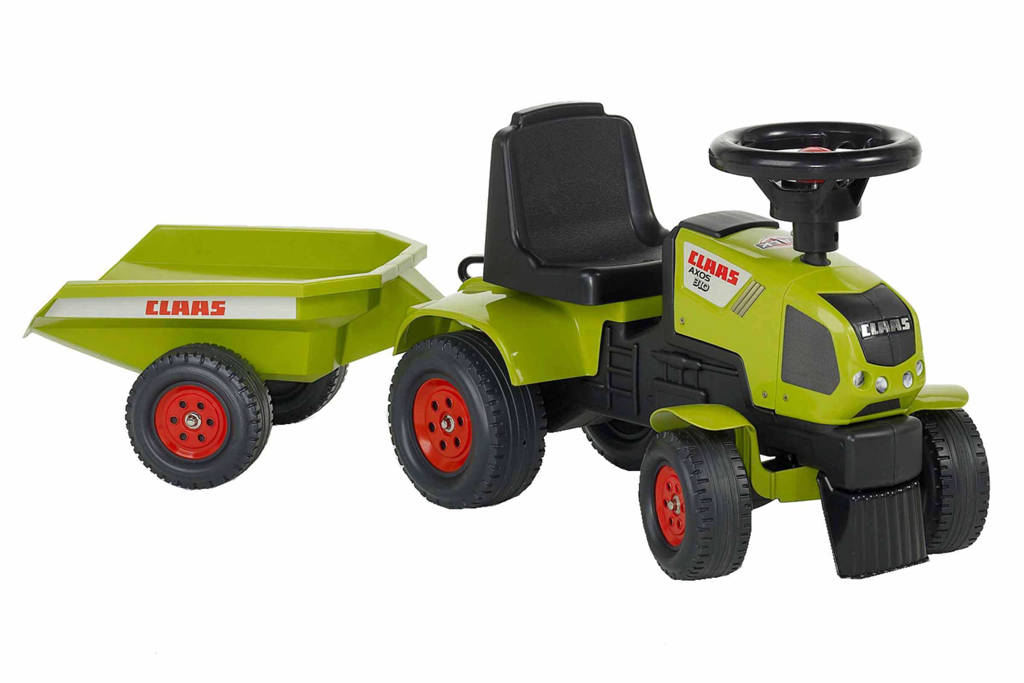 Falk tractor met aanhanger Claas Axos 310