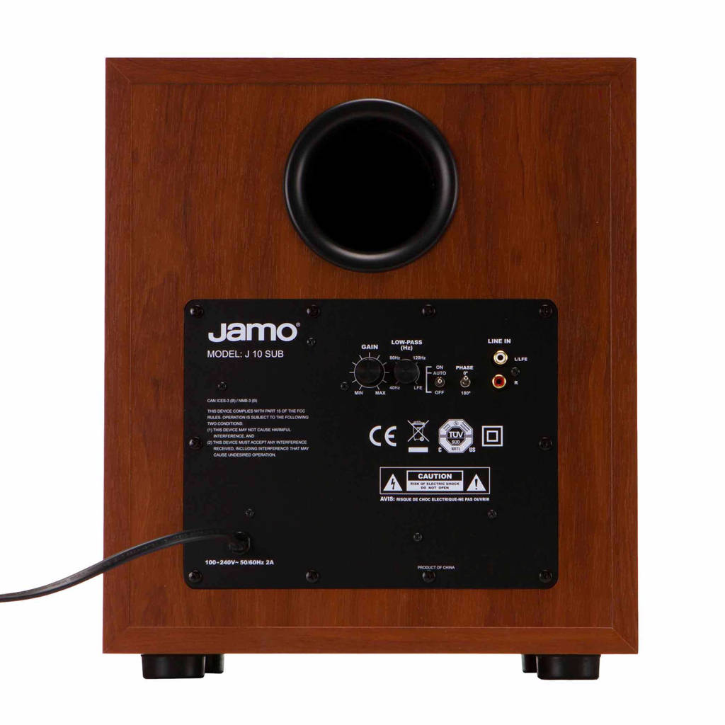 Jamo J10 subwoofer bruin wehkamp