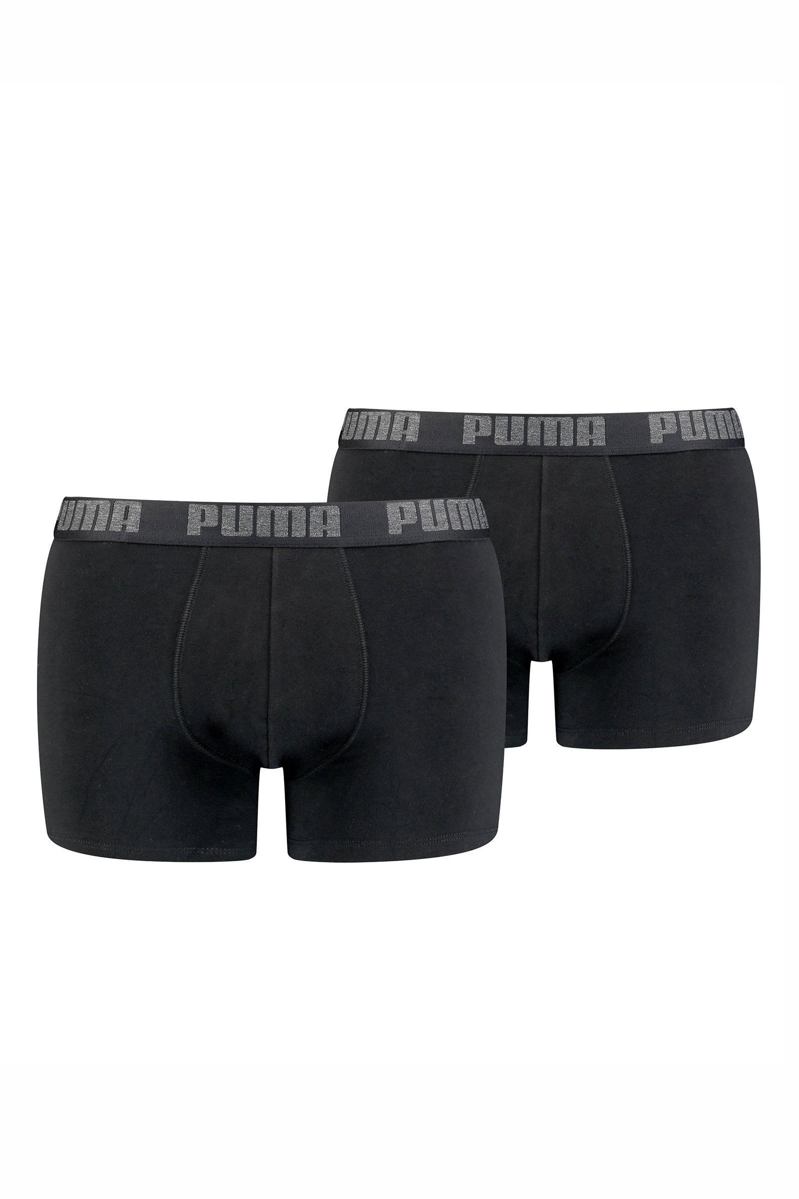 Puma boxershort BASIC set van 2 zwart wehkamp