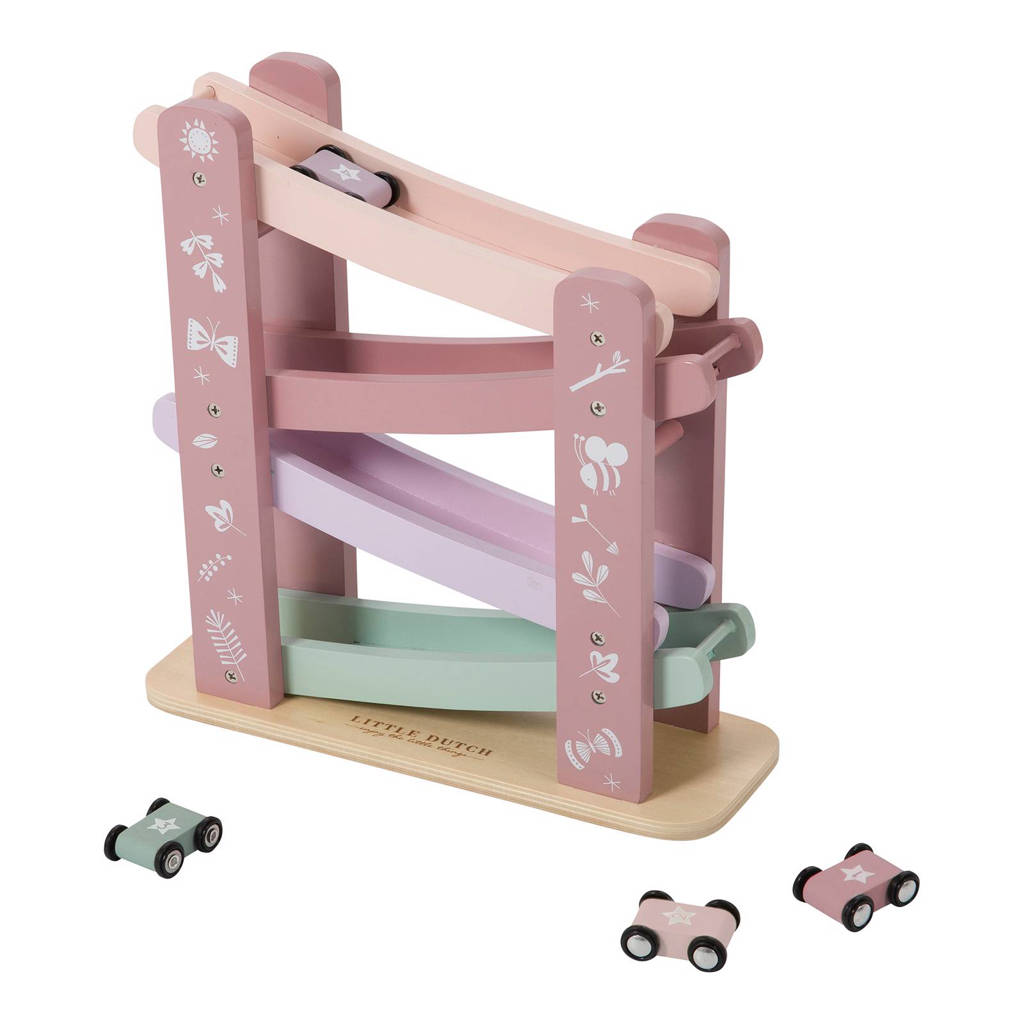 Little Dutch houten autobaan pink, Roze