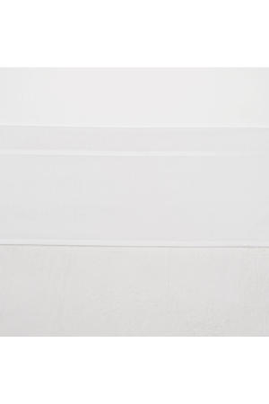 ledikantlaken met bies 100x150 cm wit/wit