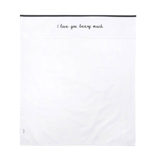 Meyco I Love You Beary Much Ledikantlaken 100X150 Cm Zwart meyco kopen in de aanbieding
