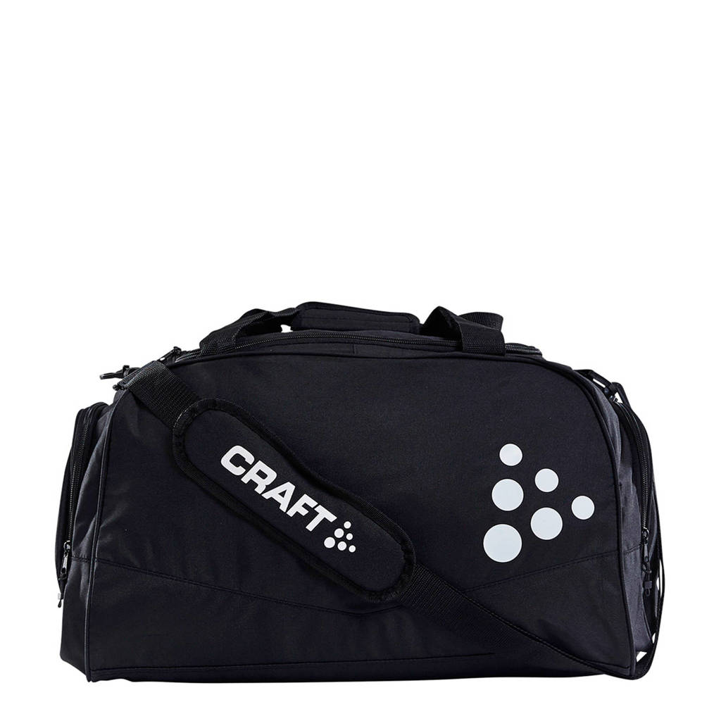 Craft sporttas Squad Duffel L zwart/wit, Zwart/wit