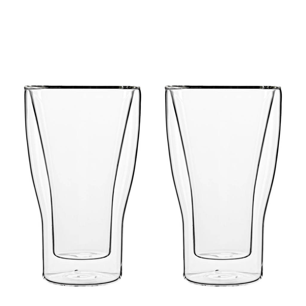 Luigi Bormioli Thermic koffieglas (Ø9 cm) (set van 2), Transparant